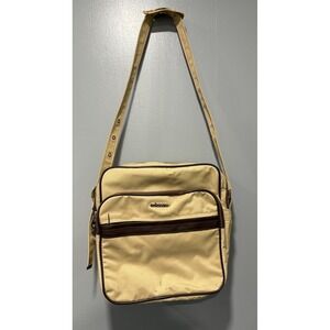 Vintage Beige Adidas 1980's Shoulder Bag 12" X 8" X 12" Art No 40230 Retro Style